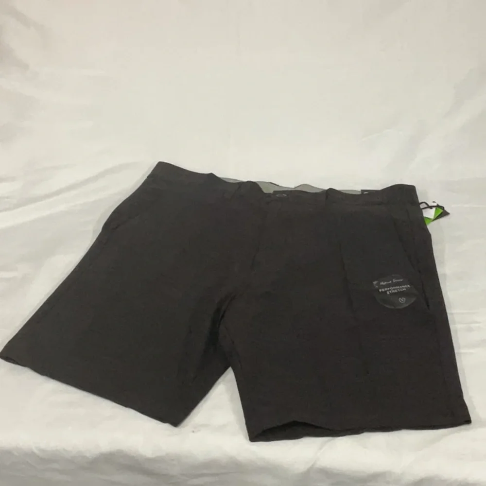 Burnside Charcoal Flat Front Shorts